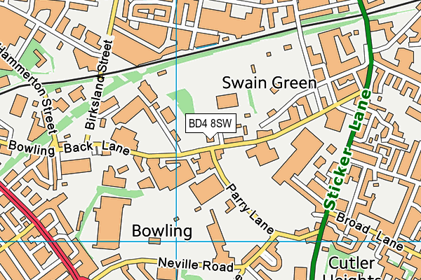 BD4 8SW map - OS VectorMap District (Ordnance Survey)