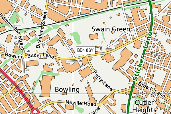 BD4 8SY map - OS VectorMap District (Ordnance Survey)