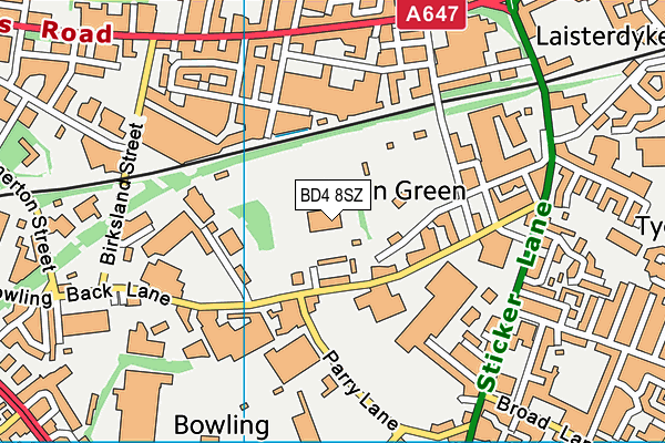 BD4 8SZ map - OS VectorMap District (Ordnance Survey)