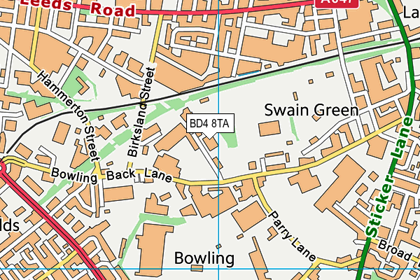 BD4 8TA map - OS VectorMap District (Ordnance Survey)