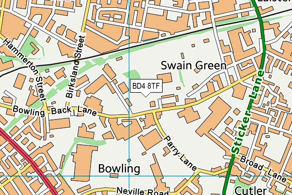 BD4 8TF map - OS VectorMap District (Ordnance Survey)