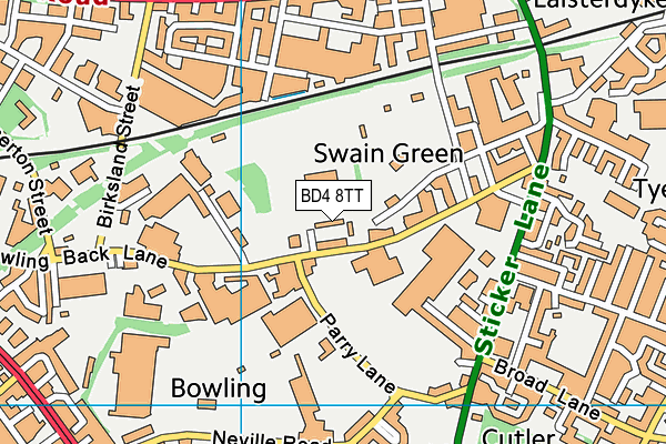 BD4 8TT map - OS VectorMap District (Ordnance Survey)
