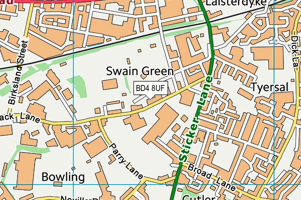 BD4 8UF map - OS VectorMap District (Ordnance Survey)