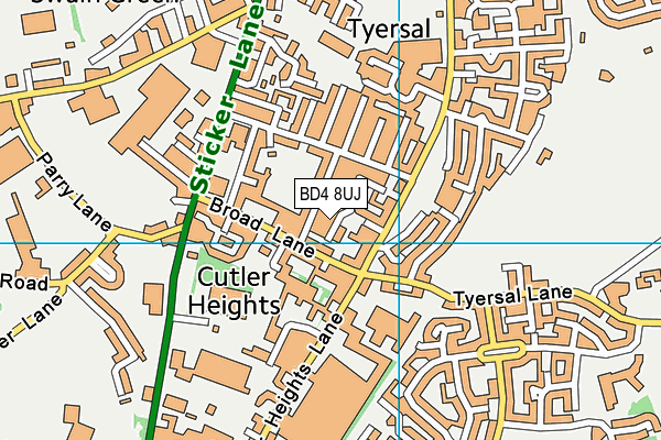 BD4 8UJ map - OS VectorMap District (Ordnance Survey)