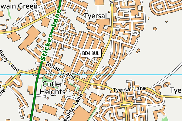 BD4 8UL map - OS VectorMap District (Ordnance Survey)