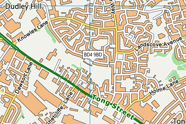 BD4 9BD map - OS VectorMap District (Ordnance Survey)