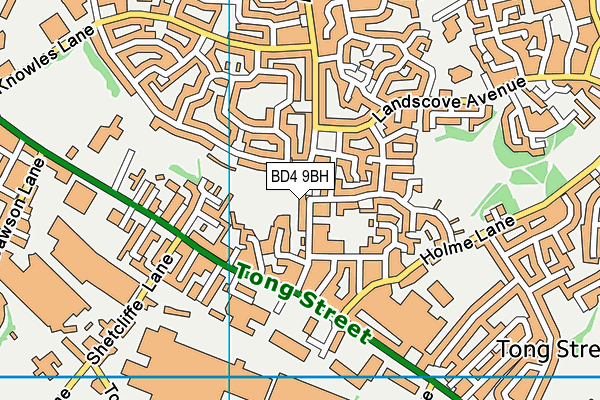 BD4 9BH map - OS VectorMap District (Ordnance Survey)