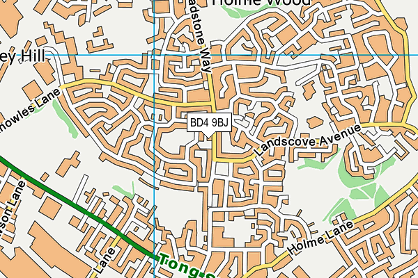 BD4 9BJ map - OS VectorMap District (Ordnance Survey)