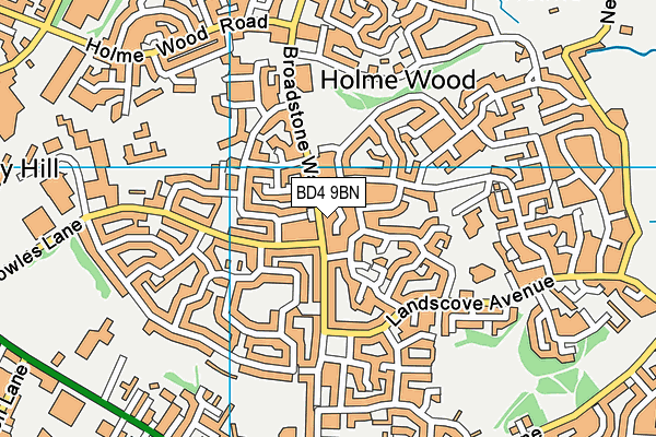 BD4 9BN map - OS VectorMap District (Ordnance Survey)