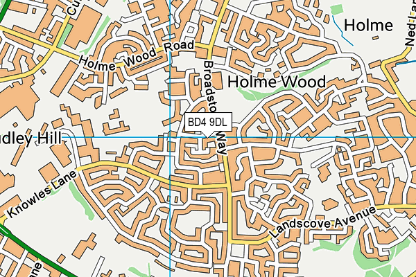 BD4 9DL map - OS VectorMap District (Ordnance Survey)