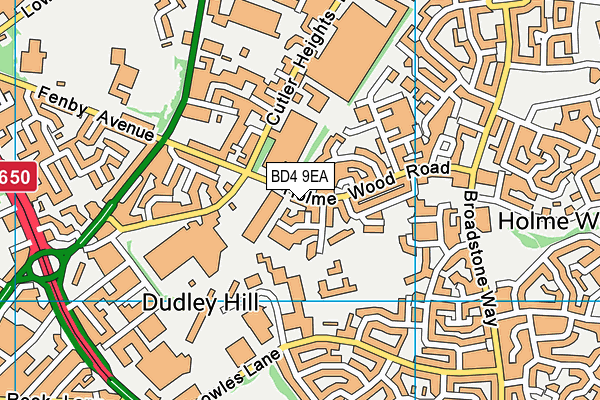 BD4 9EA map - OS VectorMap District (Ordnance Survey)