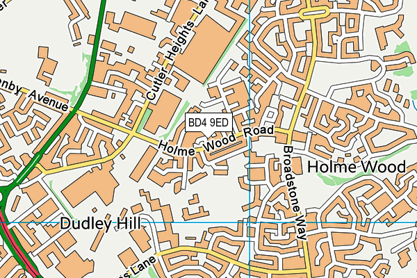 BD4 9ED map - OS VectorMap District (Ordnance Survey)