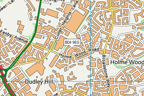 BD4 9EG map - OS VectorMap District (Ordnance Survey)