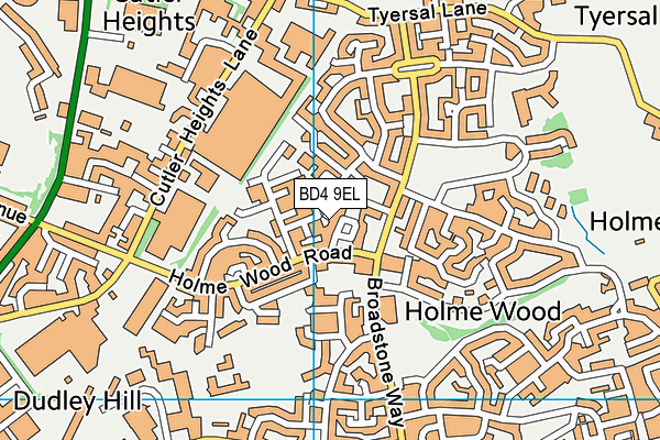 BD4 9EL map - OS VectorMap District (Ordnance Survey)