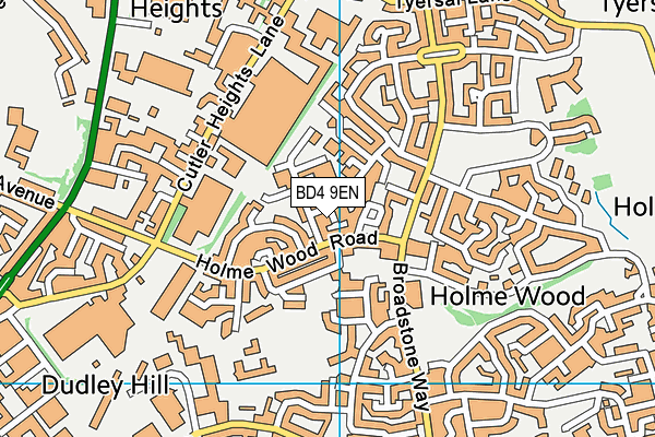 BD4 9EN map - OS VectorMap District (Ordnance Survey)