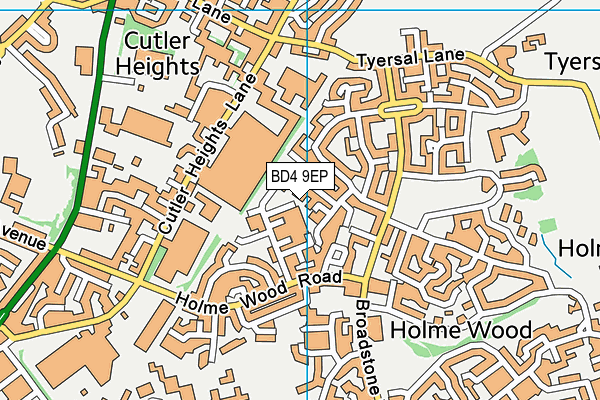 BD4 9EP map - OS VectorMap District (Ordnance Survey)