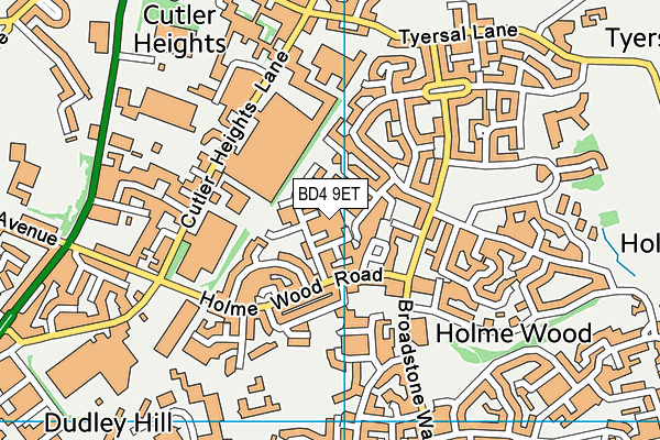 BD4 9ET map - OS VectorMap District (Ordnance Survey)