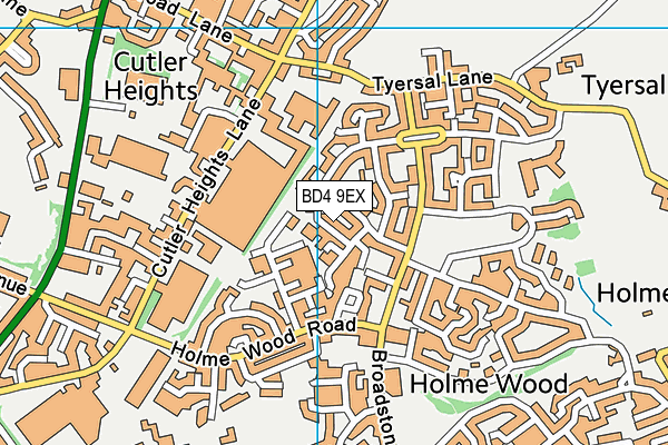 BD4 9EX map - OS VectorMap District (Ordnance Survey)