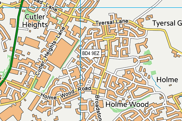 BD4 9EZ map - OS VectorMap District (Ordnance Survey)