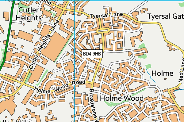 BD4 9HB map - OS VectorMap District (Ordnance Survey)