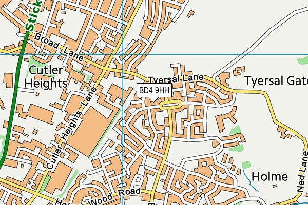 BD4 9HH map - OS VectorMap District (Ordnance Survey)