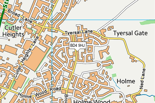 BD4 9HJ map - OS VectorMap District (Ordnance Survey)
