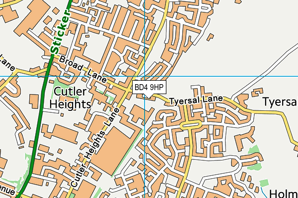 BD4 9HP map - OS VectorMap District (Ordnance Survey)
