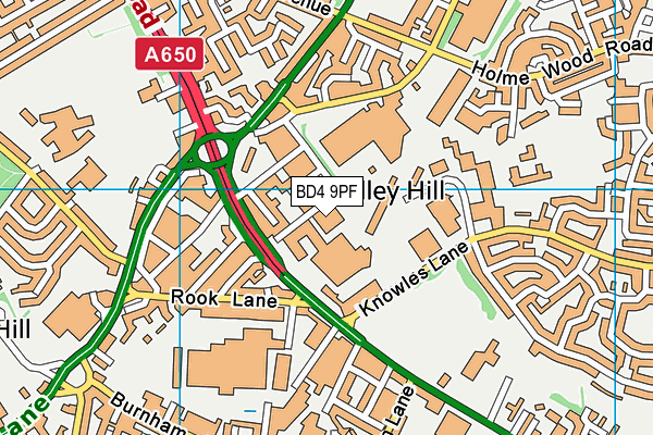 BD4 9PF map - OS VectorMap District (Ordnance Survey)