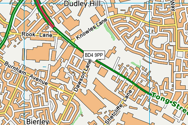 BD4 9PP map - OS VectorMap District (Ordnance Survey)