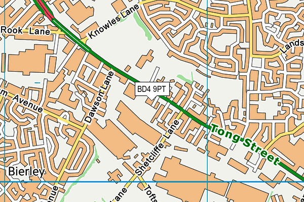 BD4 9PT map - OS VectorMap District (Ordnance Survey)