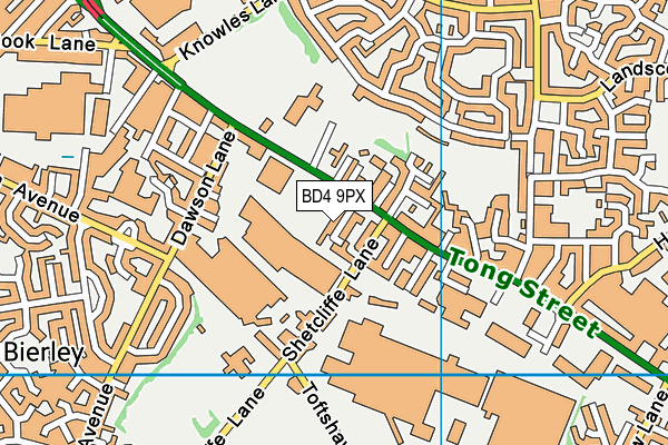 BD4 9PX map - OS VectorMap District (Ordnance Survey)