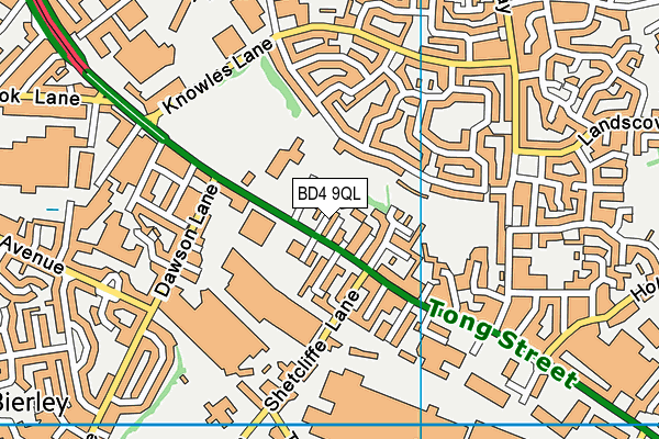 BD4 9QL map - OS VectorMap District (Ordnance Survey)