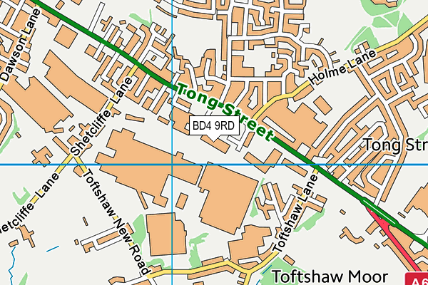 BD4 9RD map - OS VectorMap District (Ordnance Survey)