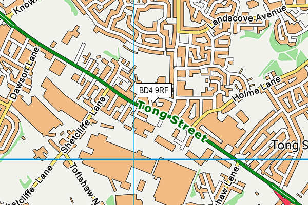 BD4 9RF map - OS VectorMap District (Ordnance Survey)