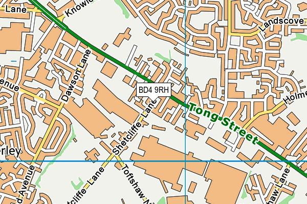 BD4 9RH map - OS VectorMap District (Ordnance Survey)