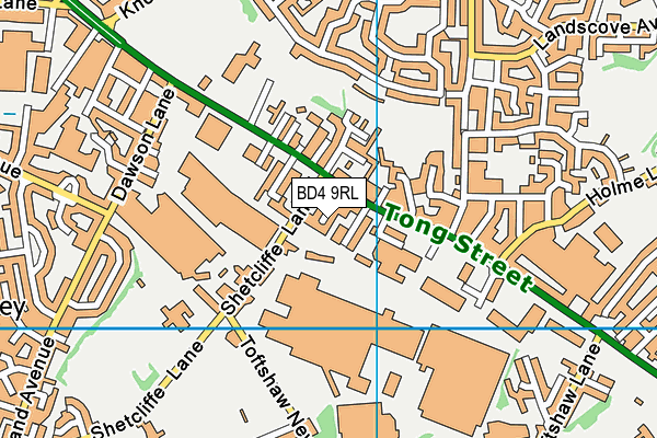 BD4 9RL map - OS VectorMap District (Ordnance Survey)