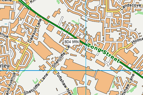 BD4 9RN map - OS VectorMap District (Ordnance Survey)