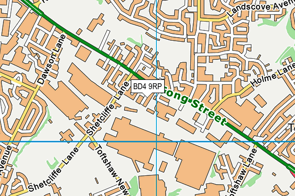 BD4 9RP map - OS VectorMap District (Ordnance Survey)