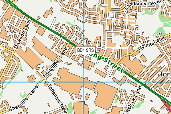 BD4 9RS map - OS VectorMap District (Ordnance Survey)