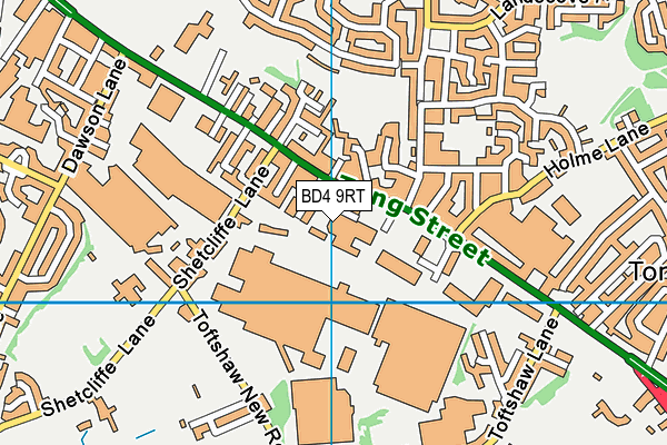 BD4 9RT map - OS VectorMap District (Ordnance Survey)