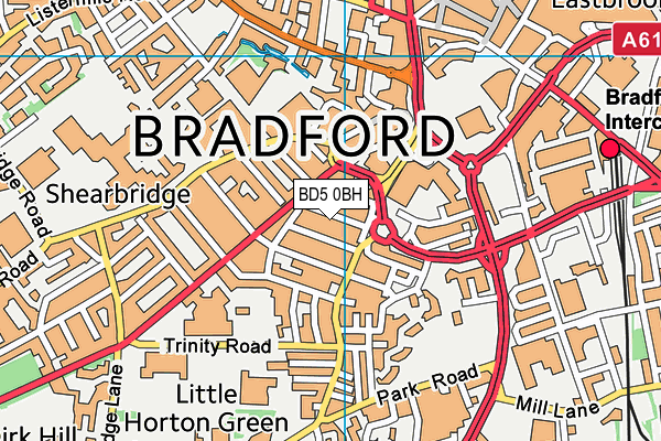 Map of T PARKER (BRADFORD) LIMITED at district scale