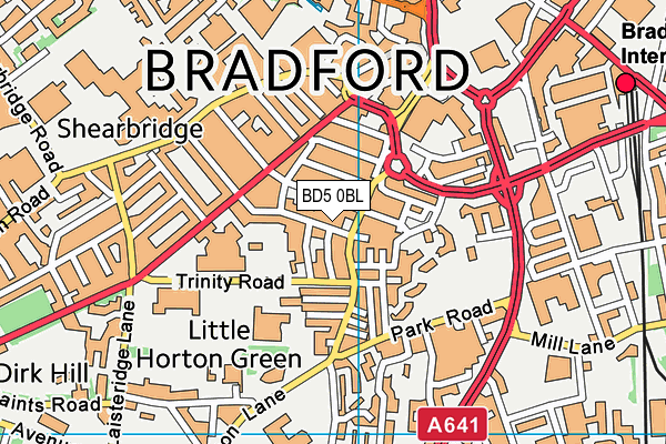 BD5 0BL map - OS VectorMap District (Ordnance Survey)