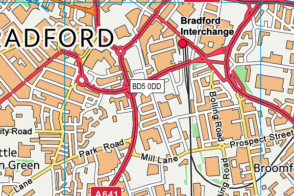 BD5 0DD map - OS VectorMap District (Ordnance Survey)