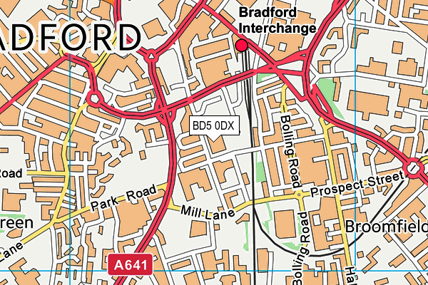 New College Bradford map (BD5 0DX) - OS VectorMap District (Ordnance Survey)