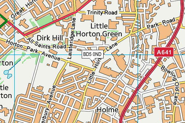 BD5 0ND map - OS VectorMap District (Ordnance Survey)