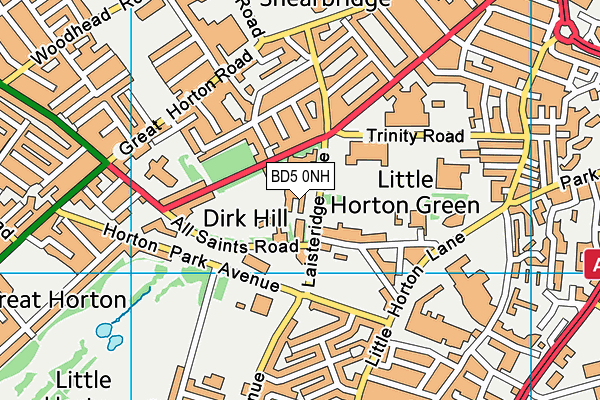 University Of Bradford (Sports Park) map (BD5 0NH) - OS VectorMap District (Ordnance Survey)