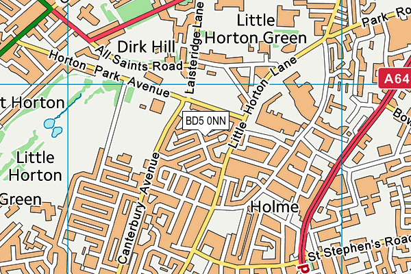 BD5 0NN map - OS VectorMap District (Ordnance Survey)