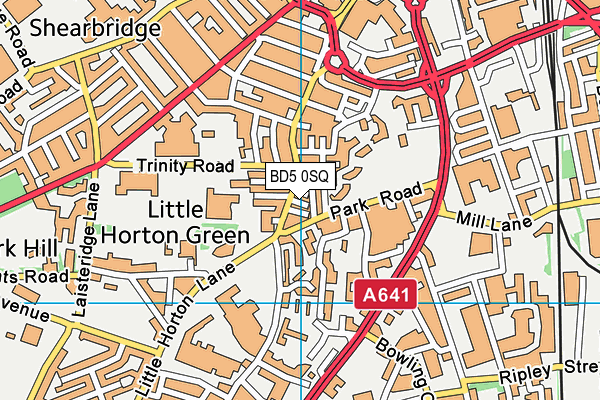 BD5 0SQ map - OS VectorMap District (Ordnance Survey)