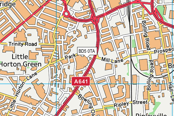 BD5 0TA map - OS VectorMap District (Ordnance Survey)