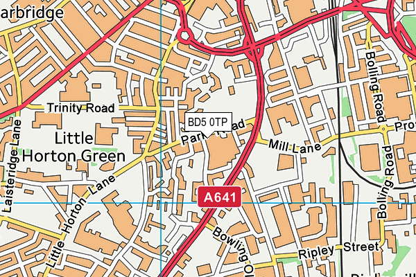 BD5 0TP map - OS VectorMap District (Ordnance Survey)